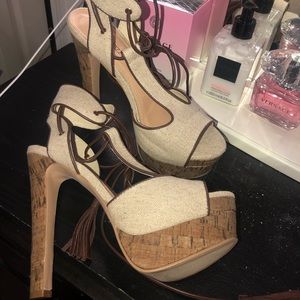 Adeline Lace up heels